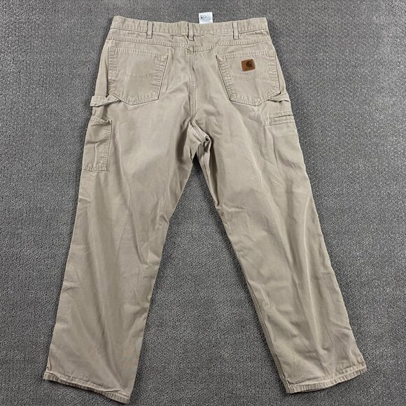 Carhartt Loose Fit Carpenter Work Pants Men's 38 x 32 Measures 37 x 30 Khaki - Picture 4 of 13